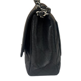 Chanel Black Caviar Quilted Flap Large Flap Bag 2006