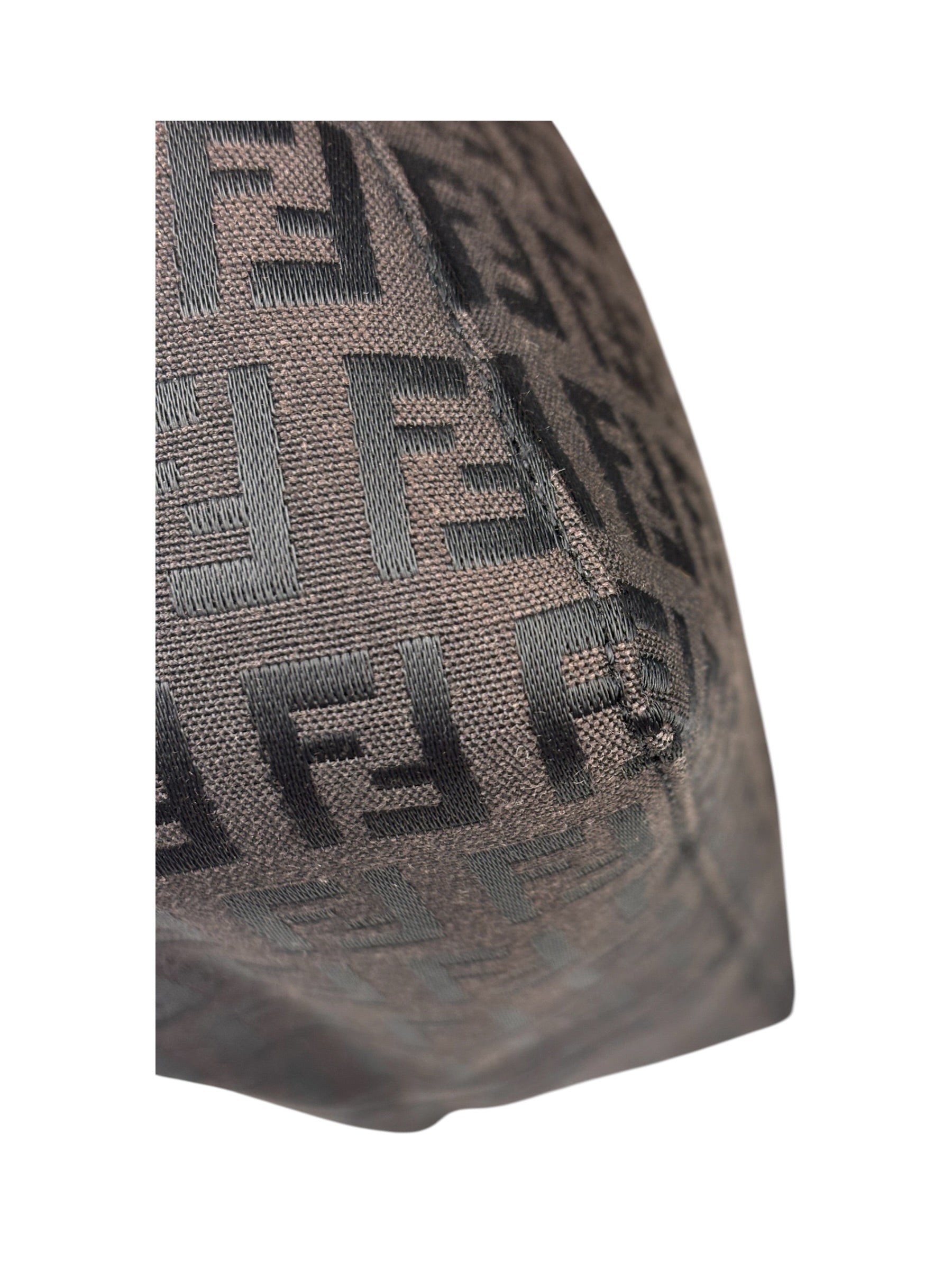 Fendi Vintage Black Zucchino Mini Oyster Pochette