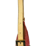 Fendi Pink/Red Zucca Leather Trim Pochette