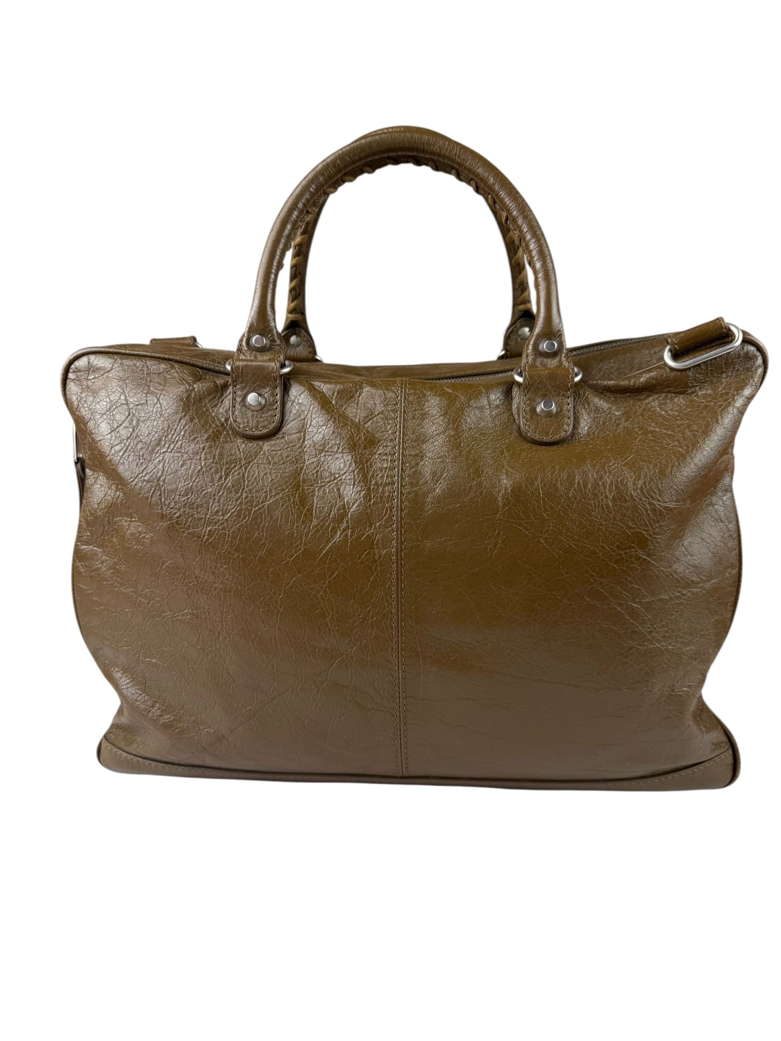 Balenciaga Brown Motocross Classic Travel Bag