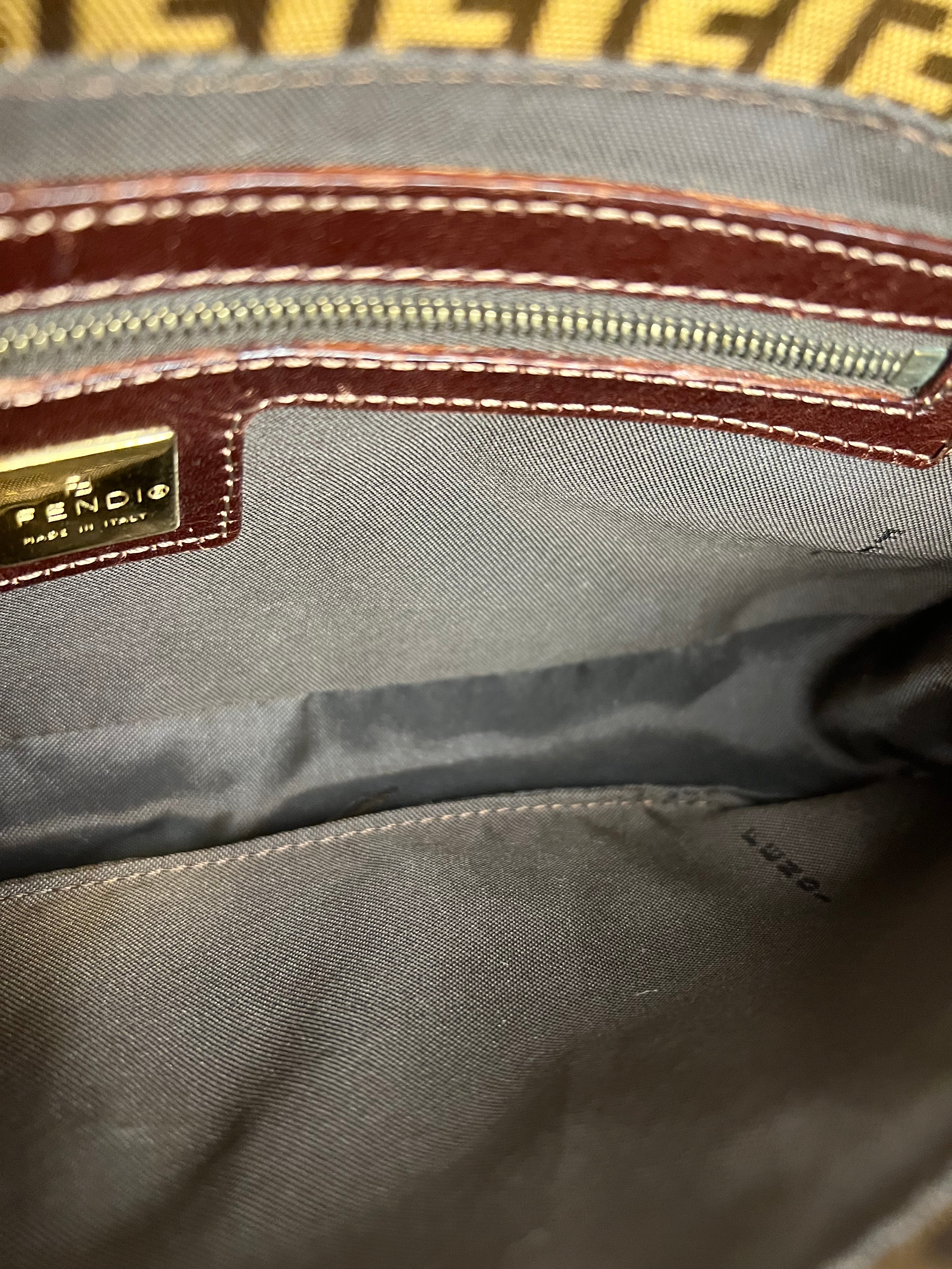 Fendi FF Sequin PVC Coated Canvas Baguette