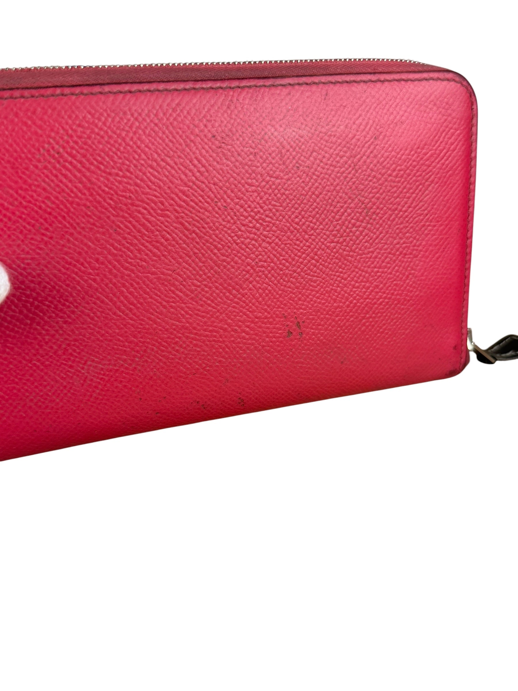 Hermes Pink Epsom Leather Silk'In Long Wallet
