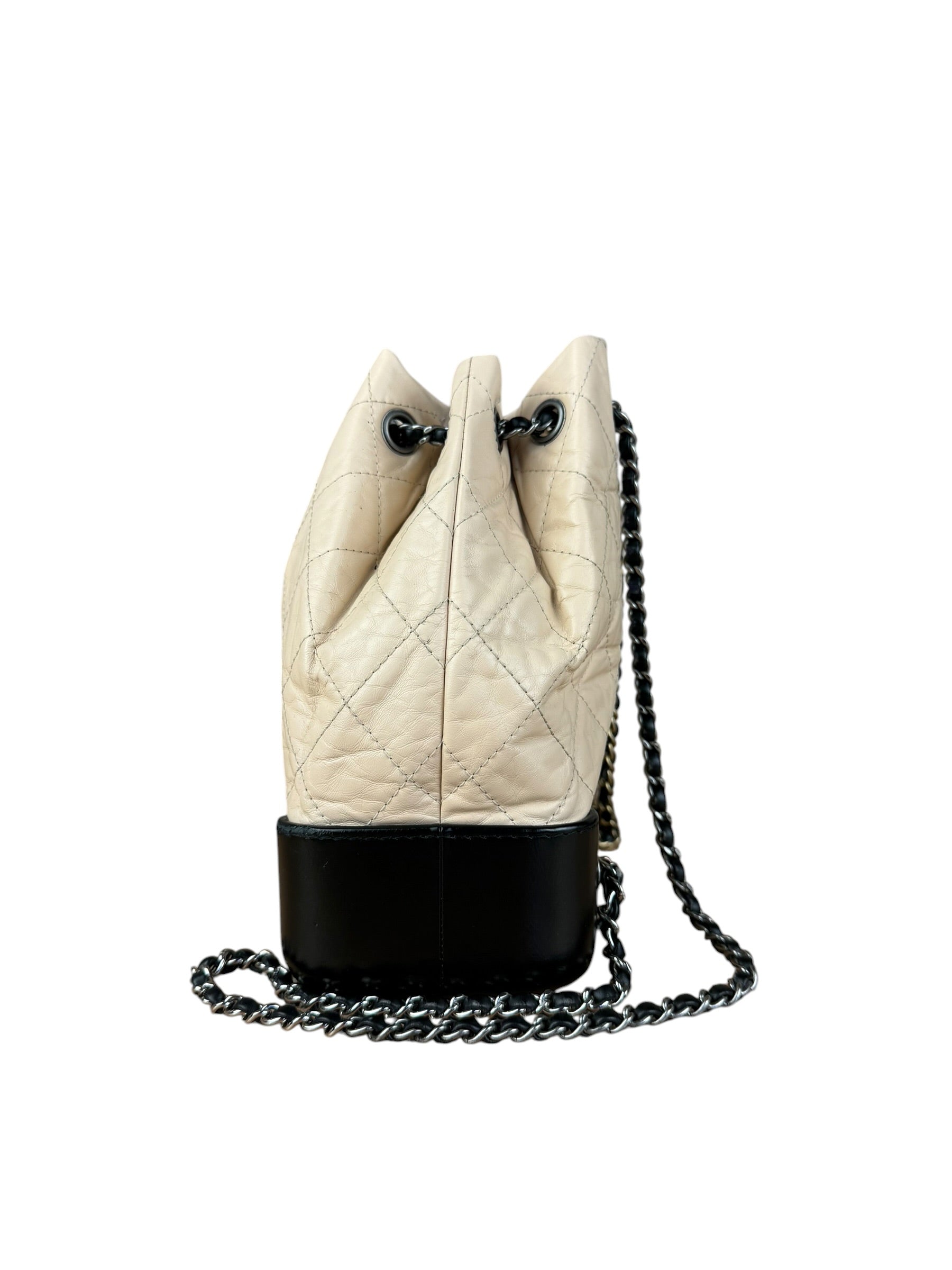 Chanel Beige Gabrielle Quilted Two-Tone Chain Backpack 2018