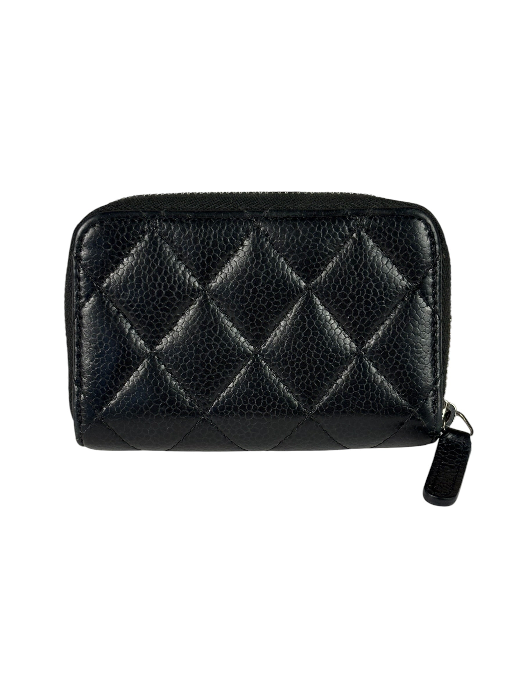 Chanel Black Caviar Quilted Leather Zipped Coin Purse 2018