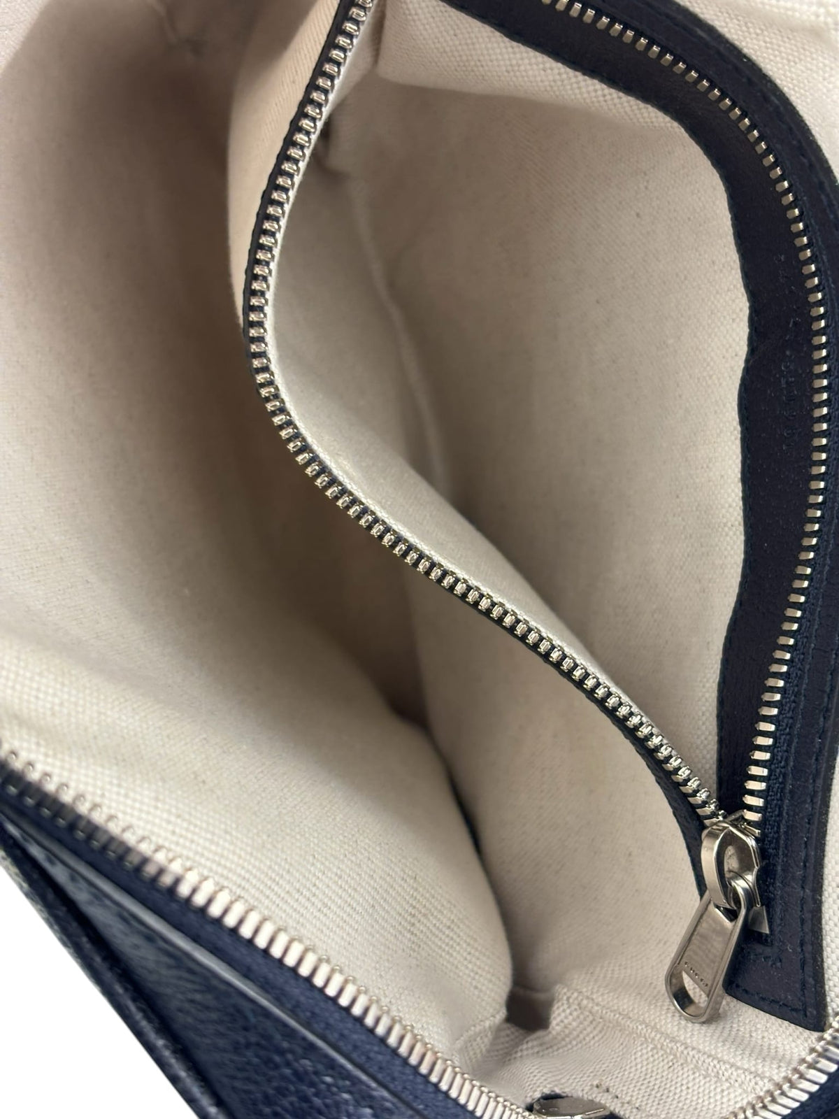 Gucci Navy Leather GG Supreme Ophidia Small Messenger Bag