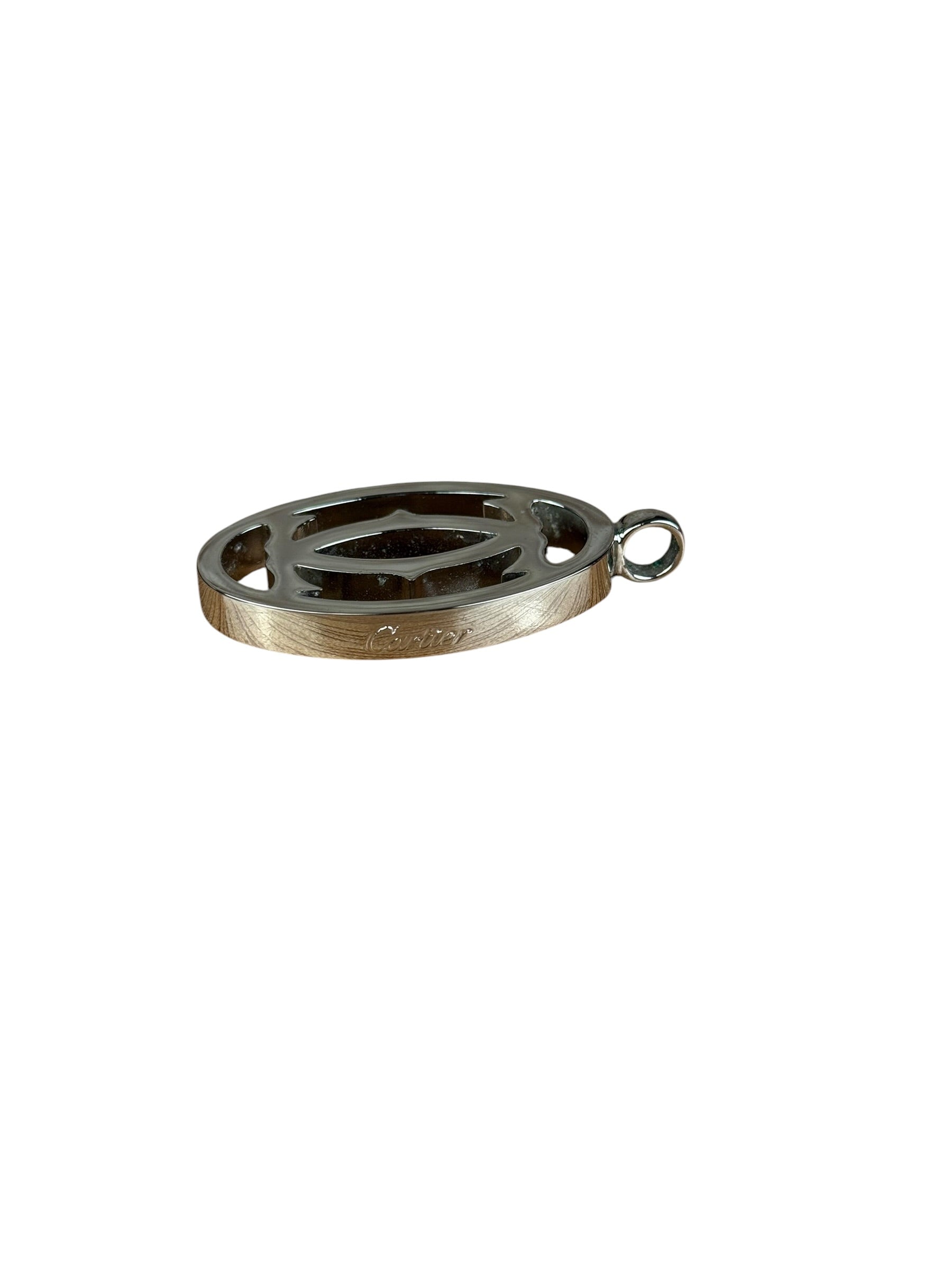 Cartier 2C Silver Color Logo Charm