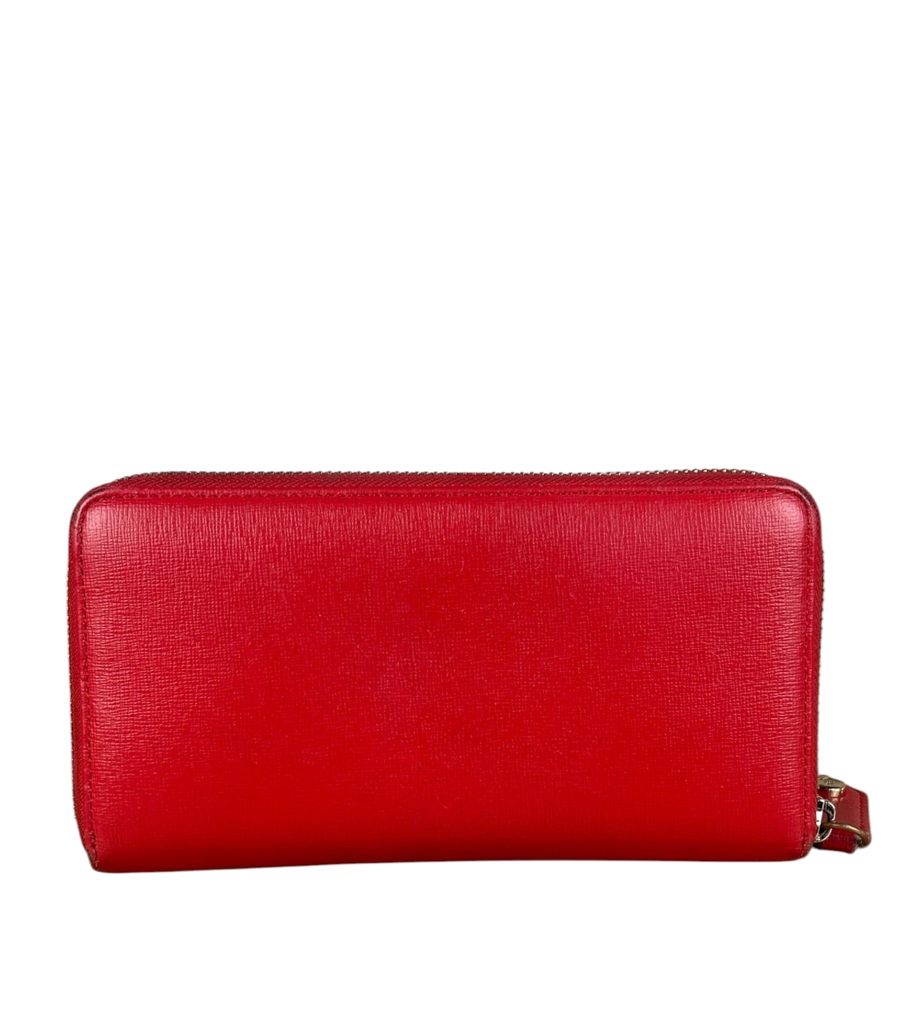 Vivienne Westwood Red Long Zip Orb Wallet