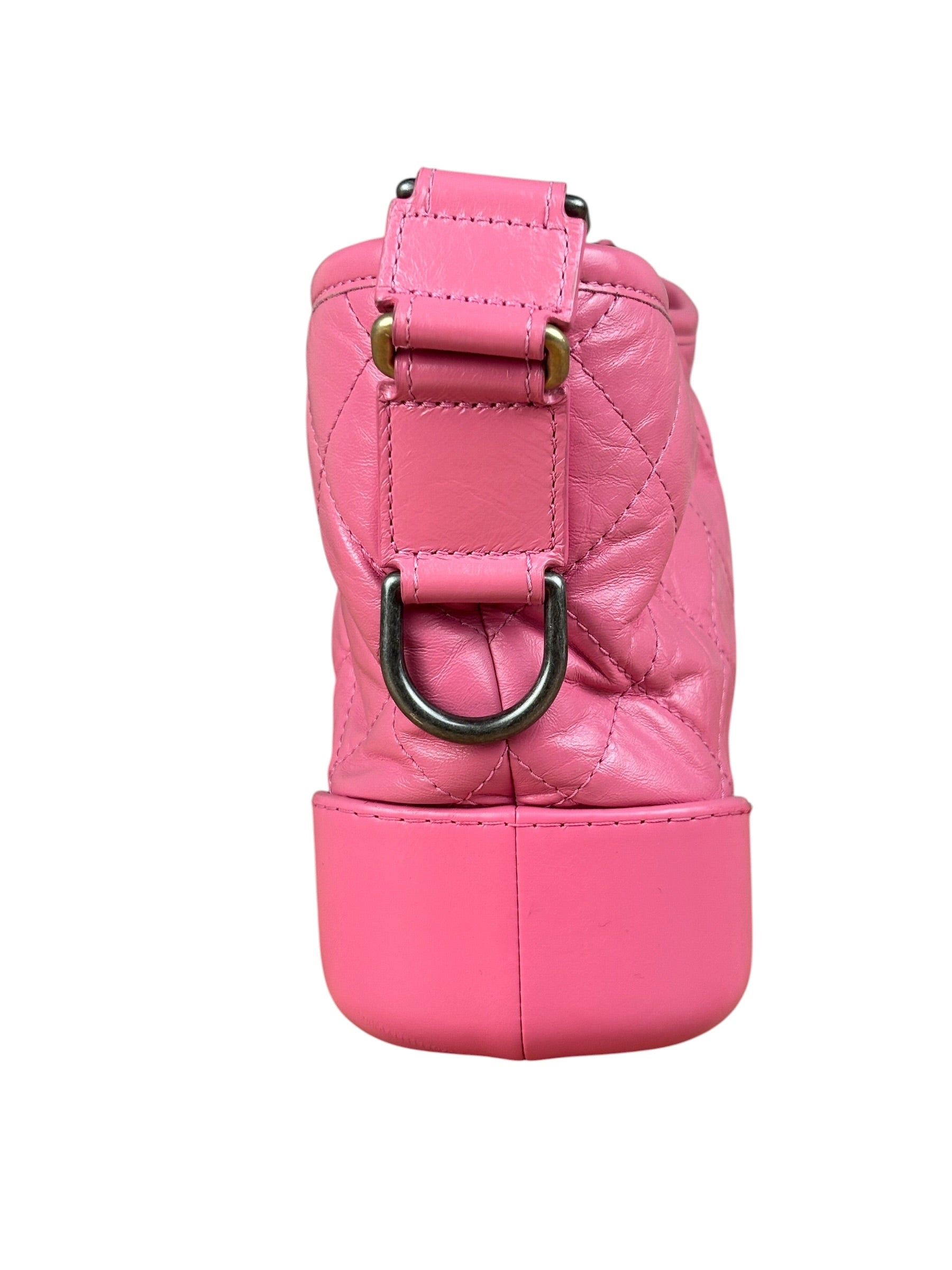 Chanel Pink Quilted Leather Small Gabrielle Hobo Bag 2019