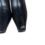 Gucci Black Leather Heel Boots