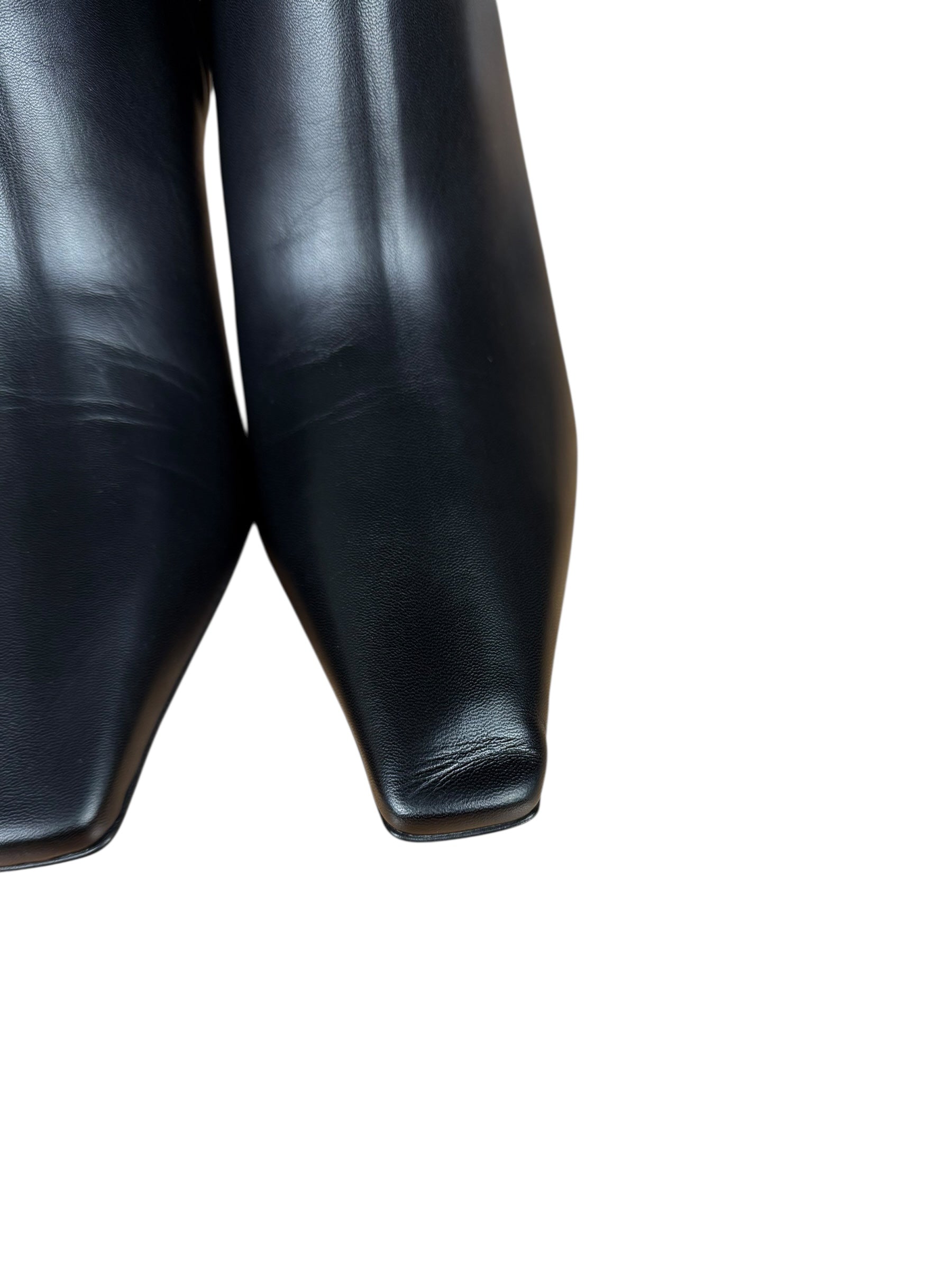 Gucci Black Leather Heel Boots