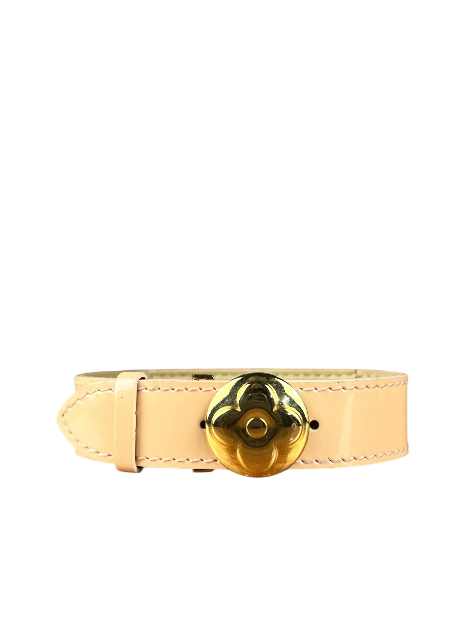 Louis Vuitton Monogram Vernis Logo Bracelet Yellow