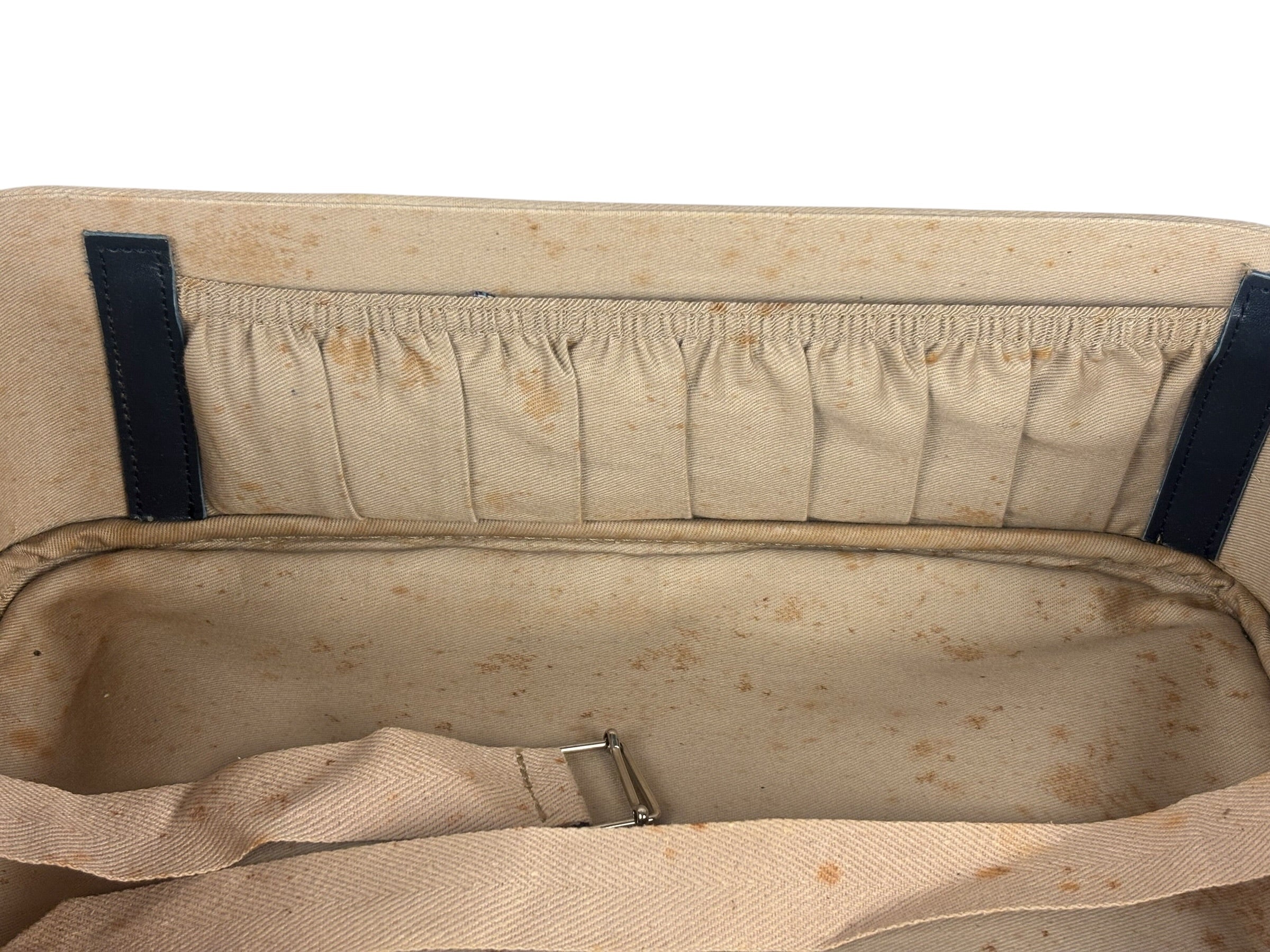 Christian Dior Vintage Navy Oblique Travel Bag