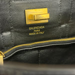 Balenciaga Black Leather Mini Bel Air Carry All Two-Way Bag