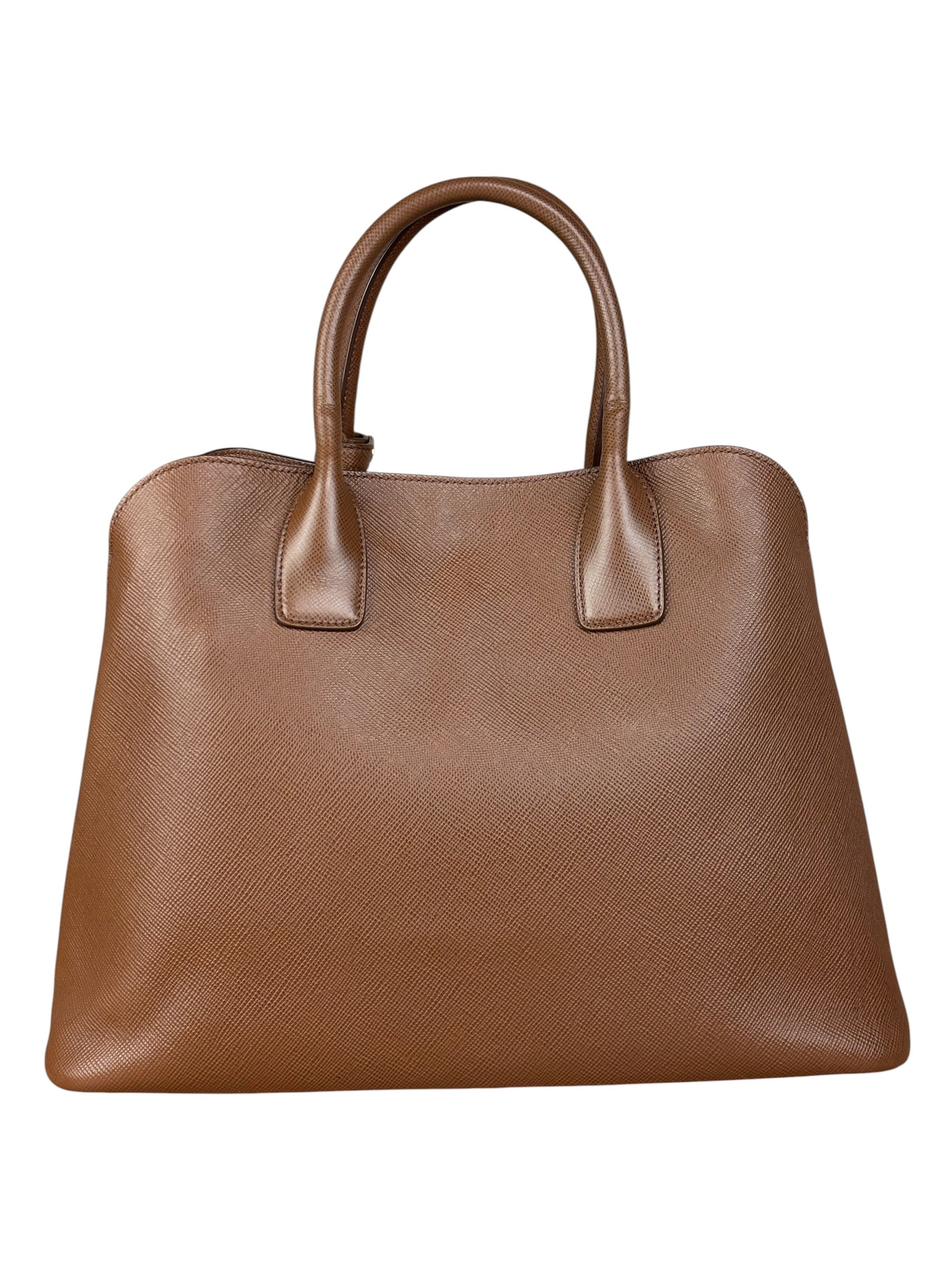 Prada Vintage Brown Leather Top Handle Bag
