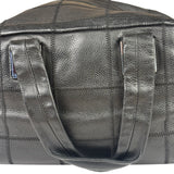 Chanel Black Quilted Leather Chocolate Bar Bowling Handbag