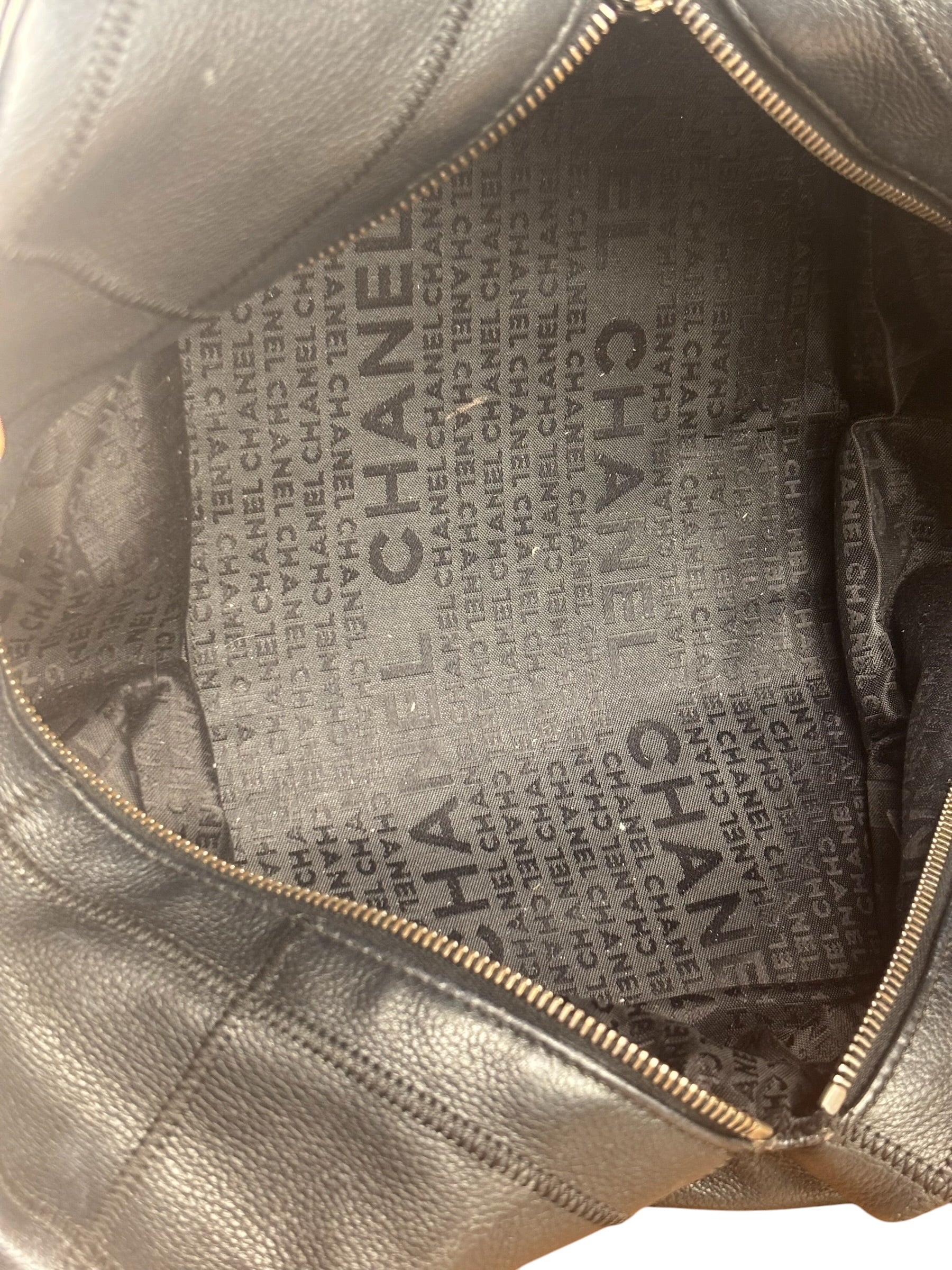 Chanel Black Chocolate Bar Bowling Hand Bag - 2003