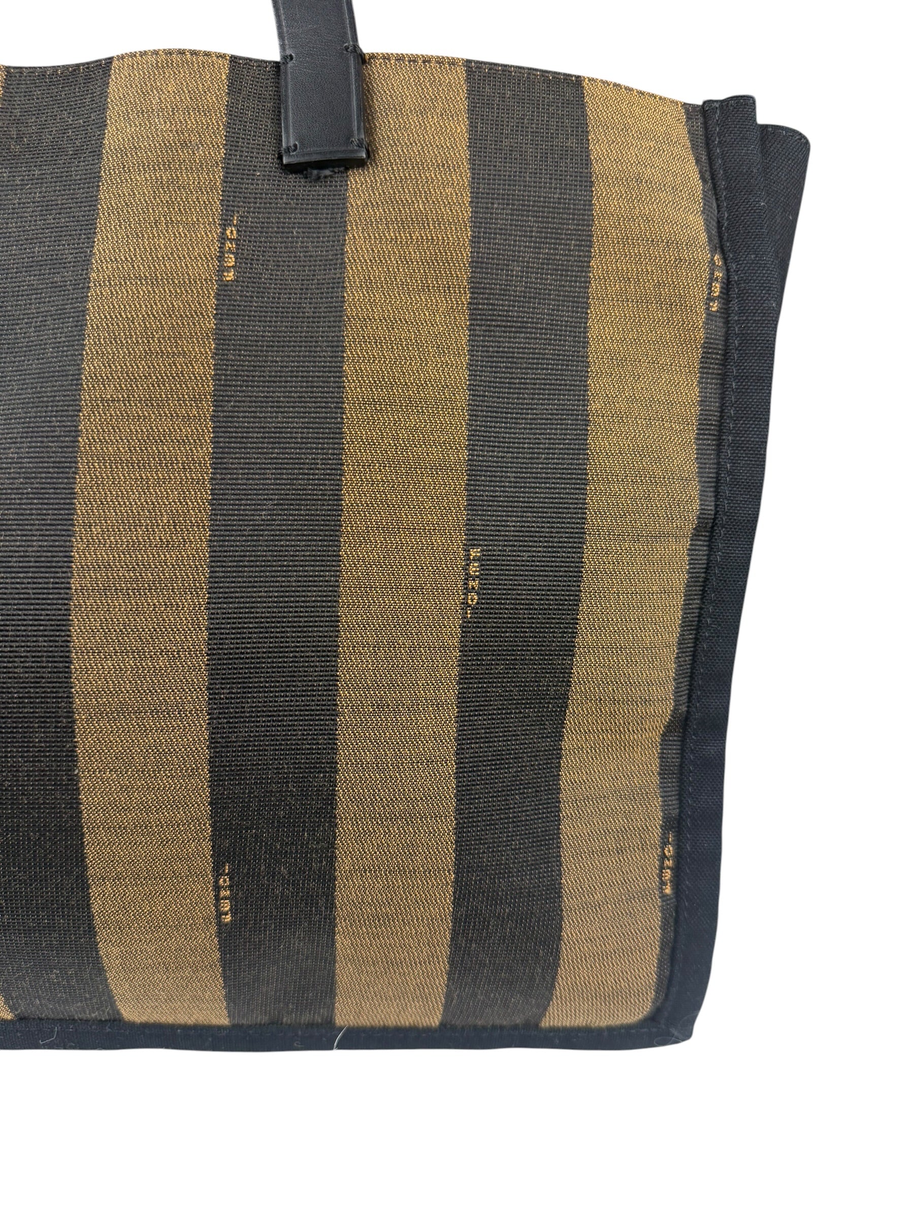 Fendi Pequin Canvas Tote Bag