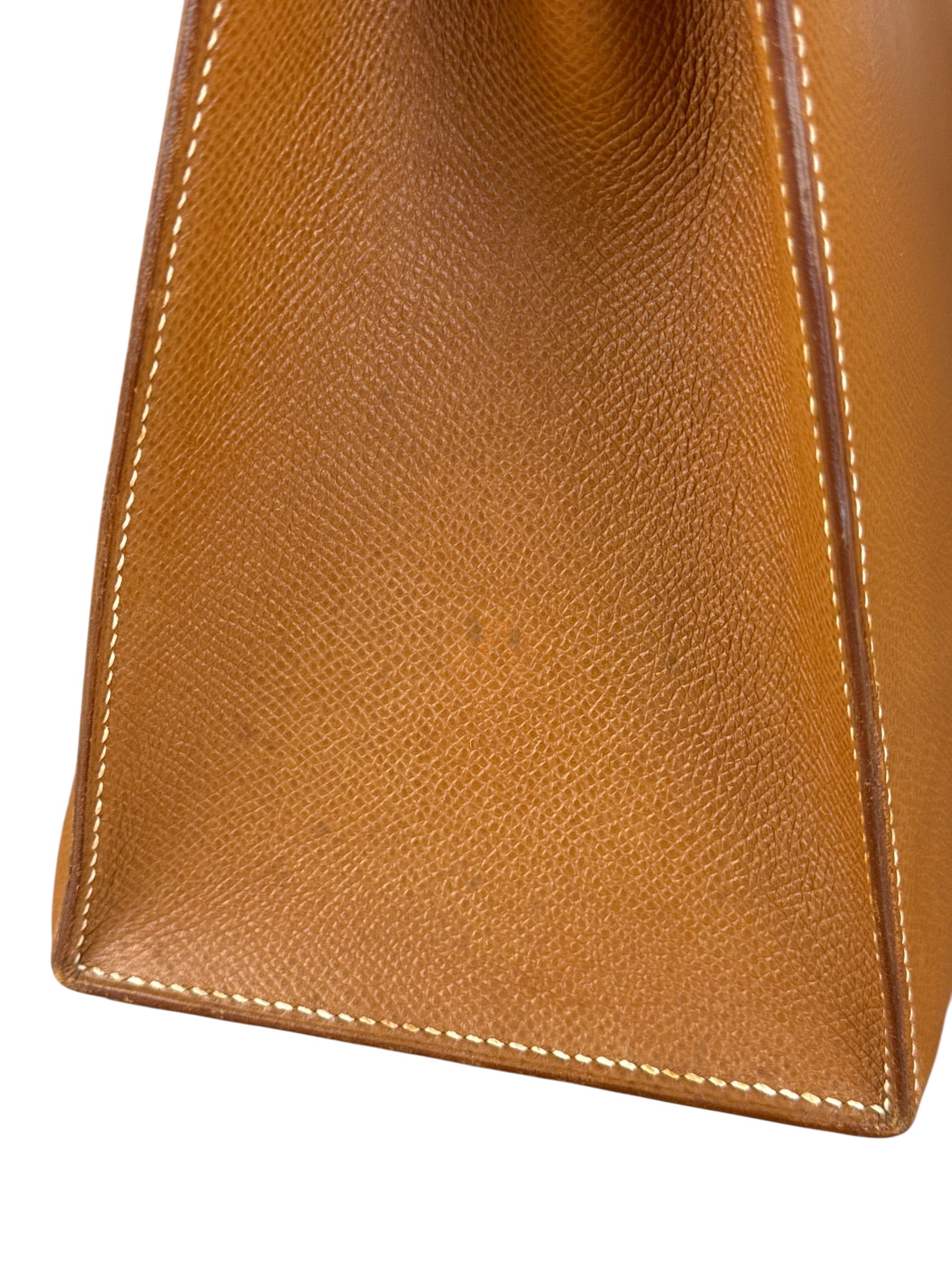 Hermes Kelly 32 Sellier Epsom Gold Handbag 1995
