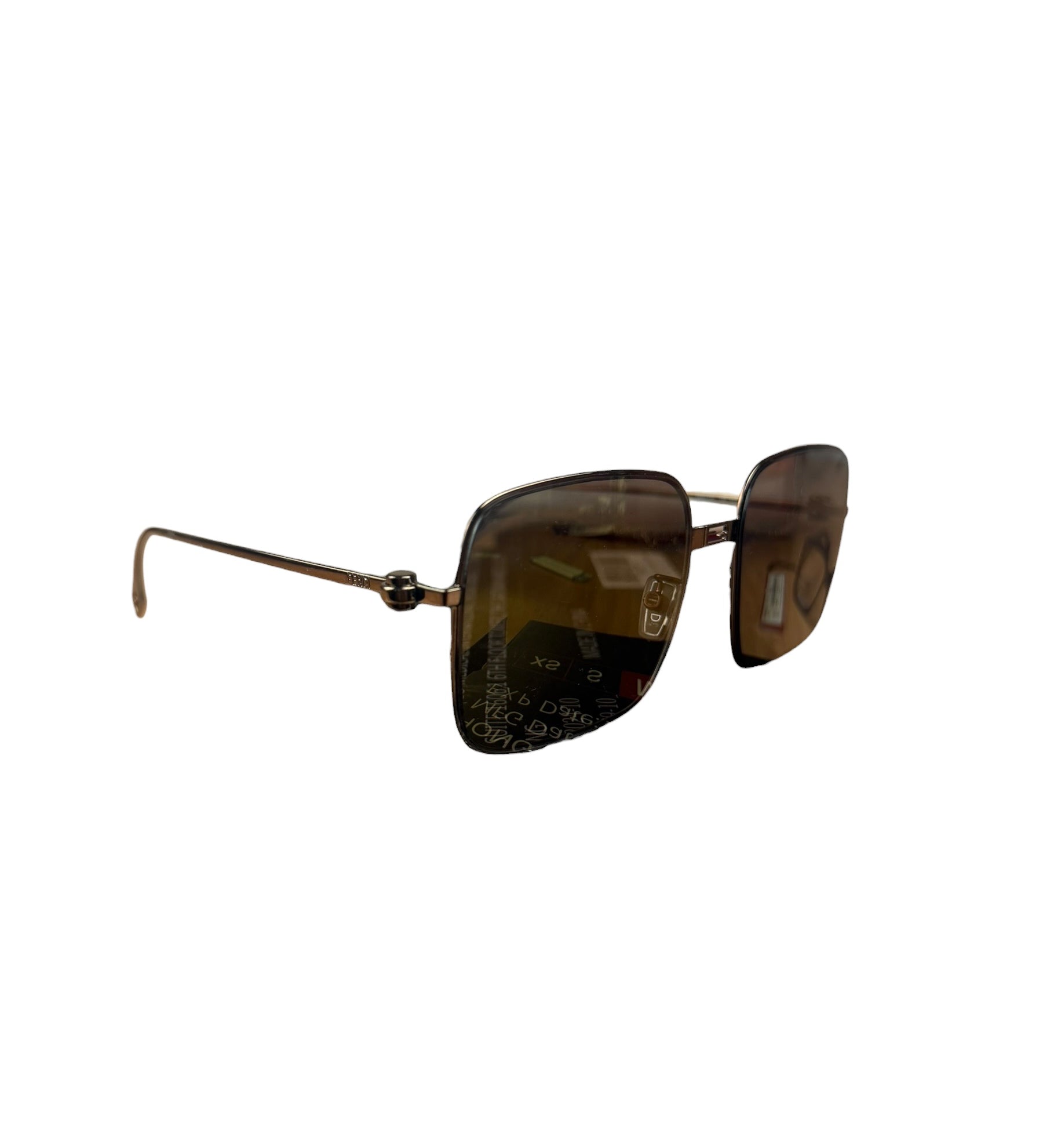 Fendi Baguette Square Metal Frame Sunglasses