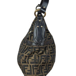 Fendi Vintage Dark Brown Zucca Chef Hobo Bag