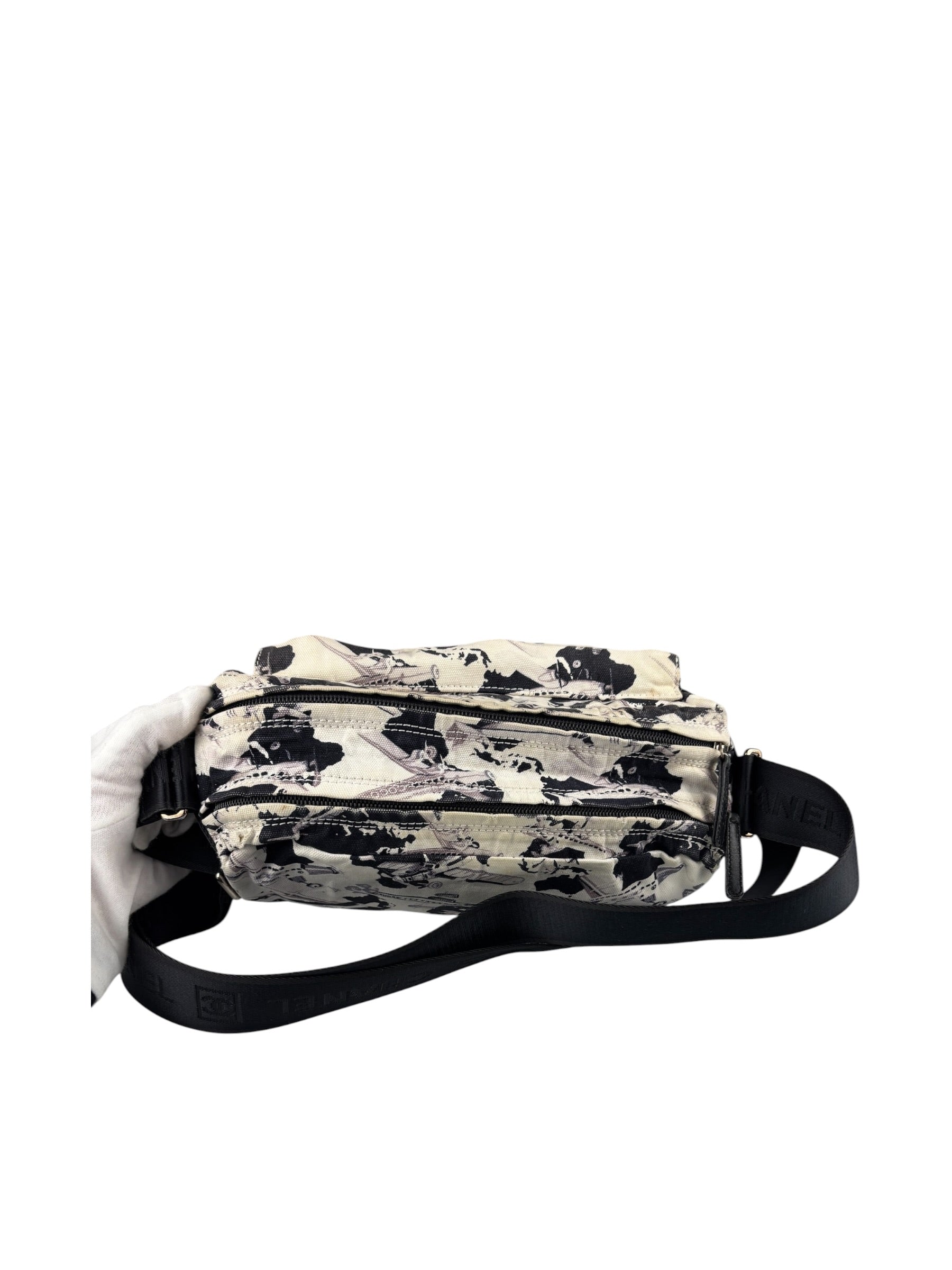 Chanel Vintage Airline Canvas Shoulder/Crossbody Bag 2004