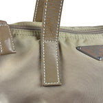 Prada Vintage Beige Nylon Top Handle Bag