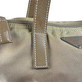 Prada Vintage Beige Nylon Top Handle Bag
