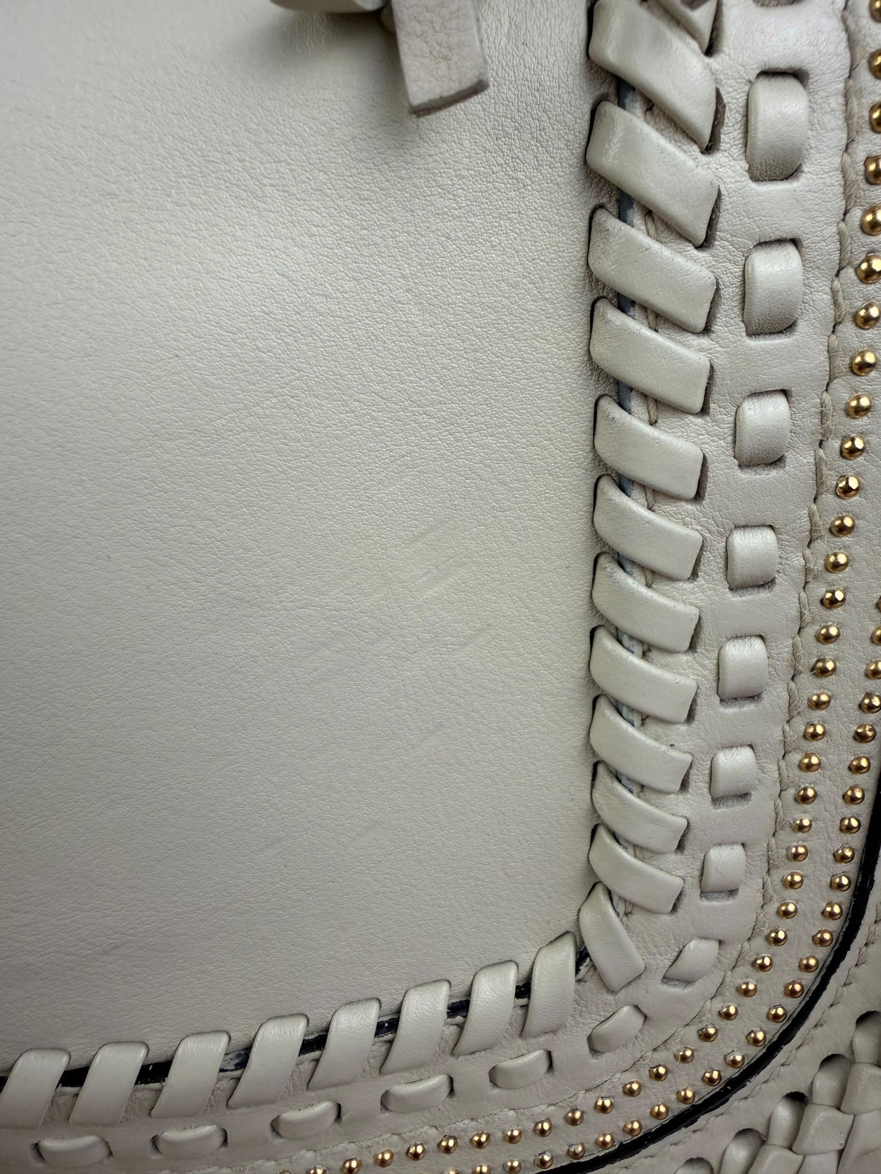 Gucci Limited Edition White Leather Marrakech Satchel Shoulder Bag