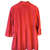 Burberry Vintage Dark Red Wool Mid Length Coat