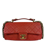 Chanel Red Quilted Caviar Leather Timeless Shoulder Bag 2012