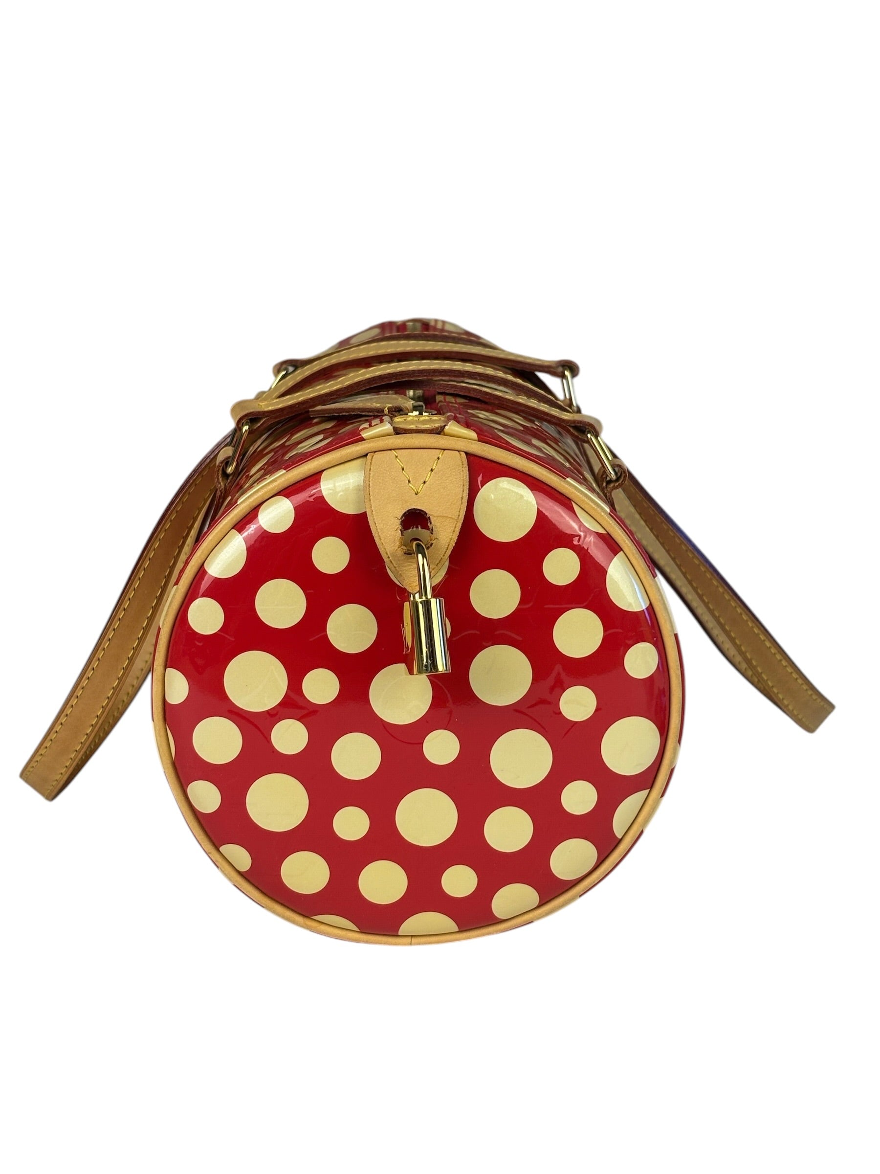 Louis Vuitton x Yayoi Kusama Red/Yellow Vernis Dot Infinity Papillon 30