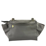 Celine Grey Suede/Leather Crocodile Embossed Trapeze Two-Way Bag