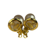 Chanel Faux-Pearl Tear Drop Clip On Earring