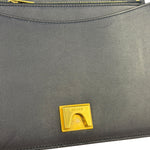 Celine Navy Blue/Burgundy Medium Frame Shoulder Bag