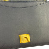 Celine Navy Blue/Burgundy Medium Frame Shoulder Bag
