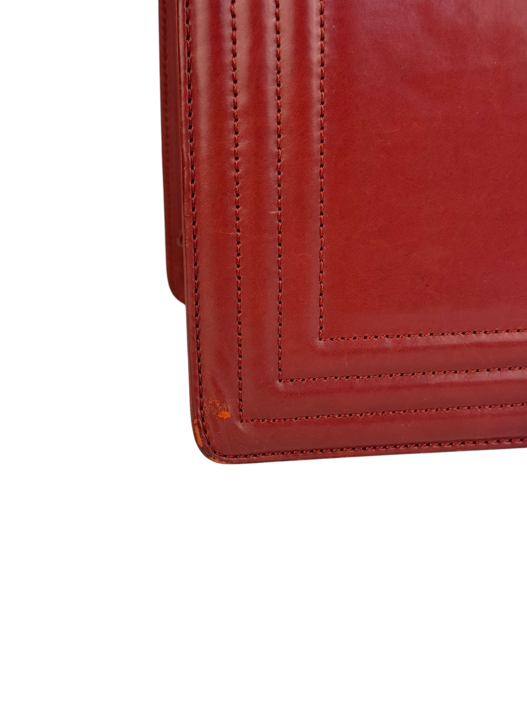 Chanel Red Leather Large Jetsetter Boy 2Way Handbag 2011
