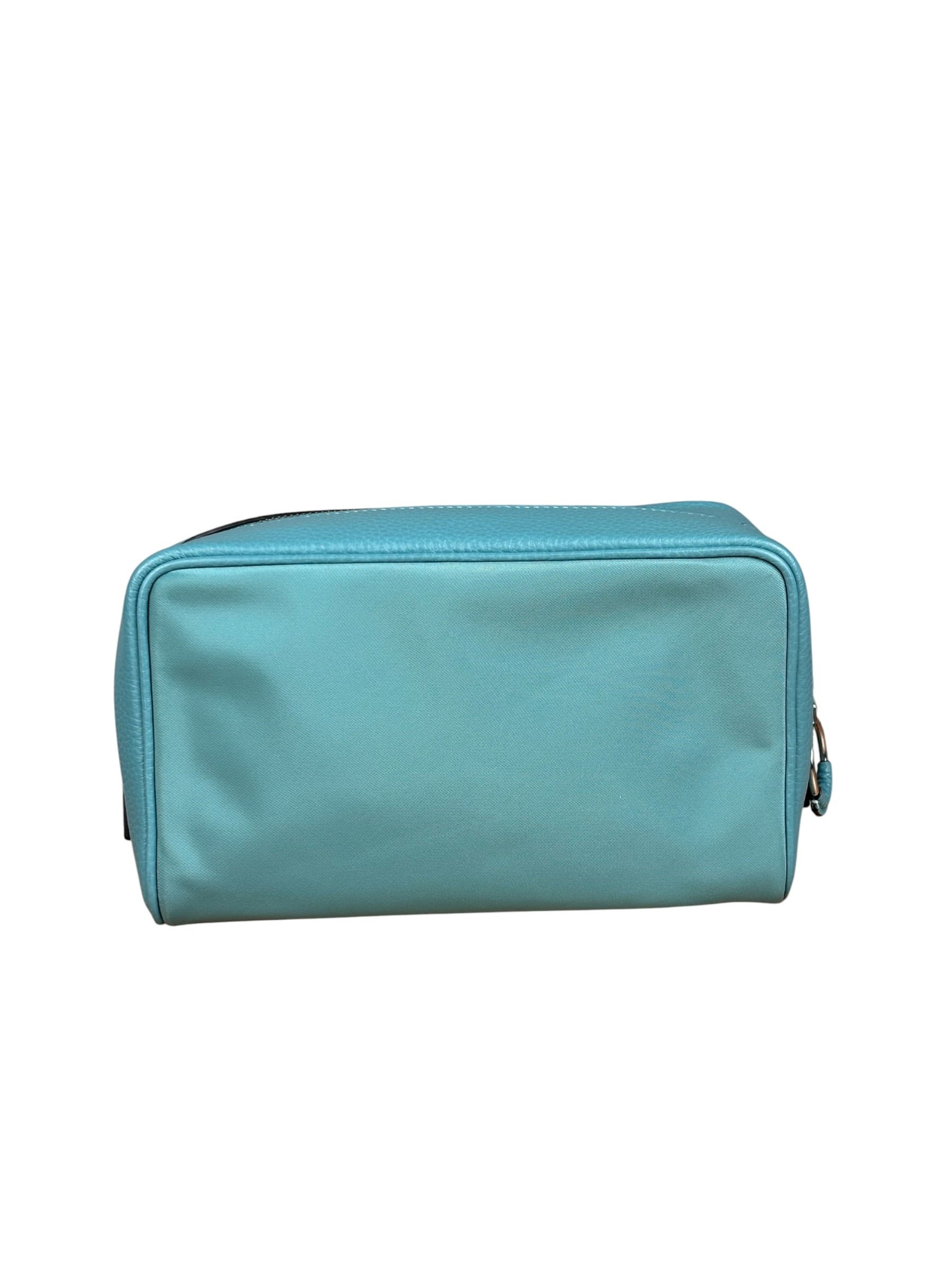 Coach Teal Blue Ellis Boxy Cosmetic Pouch