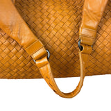 Bottega Veneta Orange/Brown Woven Leather Campana Shoulder Bag