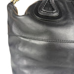 Givenchy Vintage Black Leather Nightinagale Braided Handles Hobo Bag