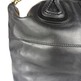 Givenchy Vintage Black Leather Nightinagale Braided Handles Hobo Bag