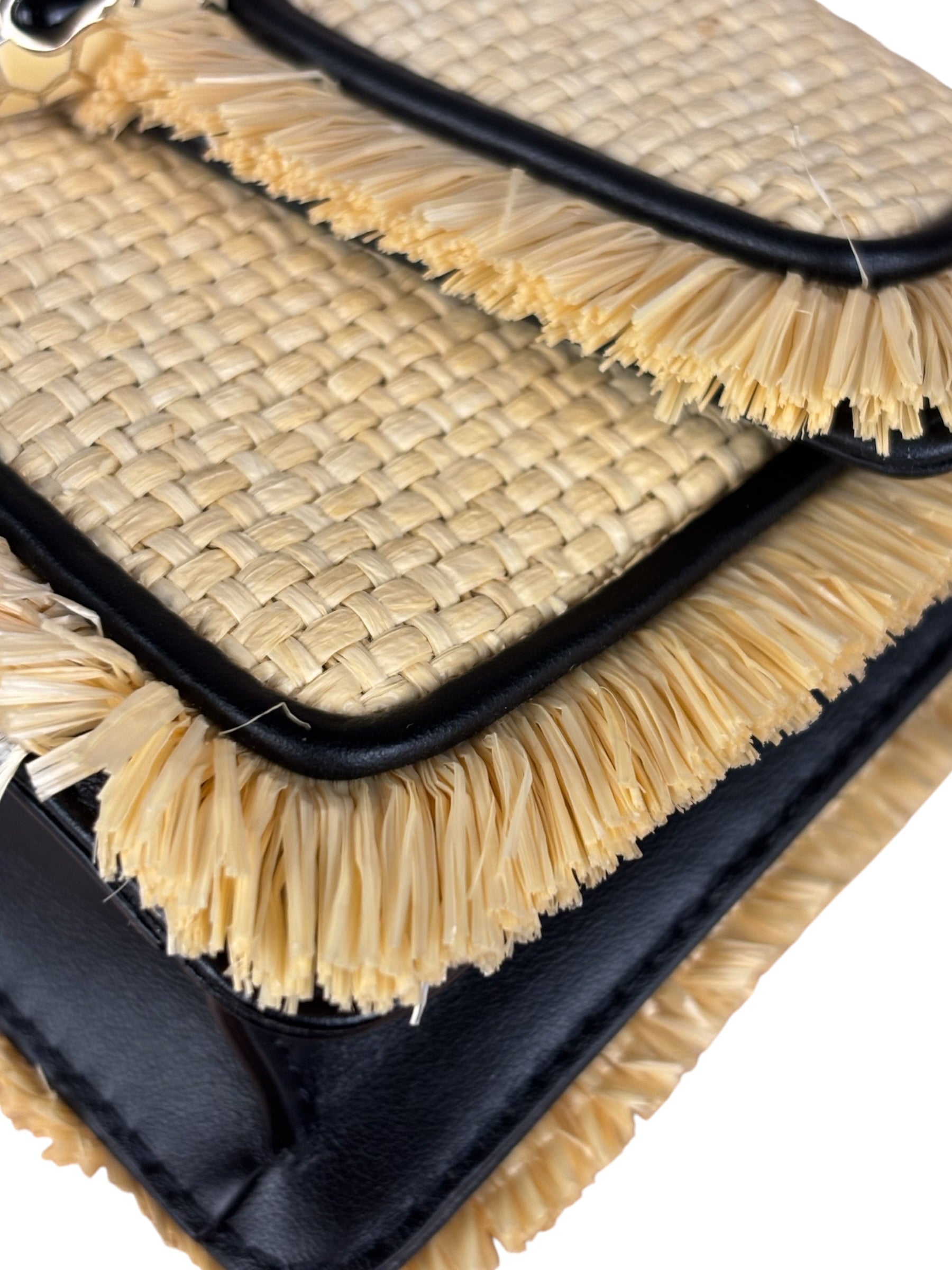 Bvlgari Serpenti Forever Mini Raffia Bag Beige