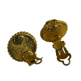 Chanel Vintage CC Faux Pearl Button Clip-On Earrings