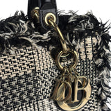Christian Dior Black/White Tweed Lady Dior Two-Way Bag