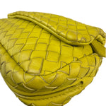 Bottega Veneta Olimpia Yellow Intrecciato Mini Chain Flap Crossbody