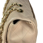 Chanel Beige Clair Jumbo Classic Flap Shoulder Bag 1990