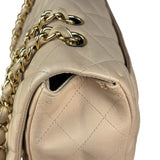 Chanel Beige Clair Jumbo Classic Flap Shoulder Bag 1990