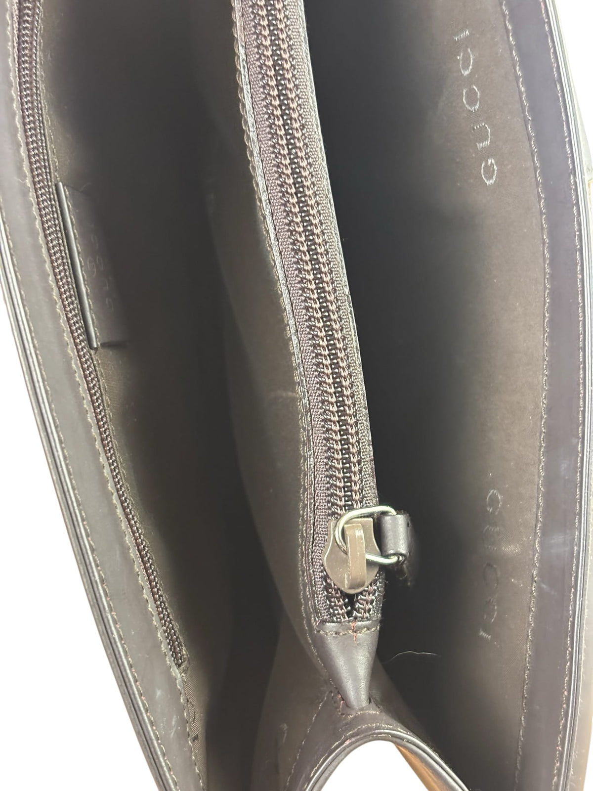 Gucci Wine Leather Double Pocket Shoulder Bag
