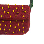 STAUD Strawberry Red Tommy Beaded Bag