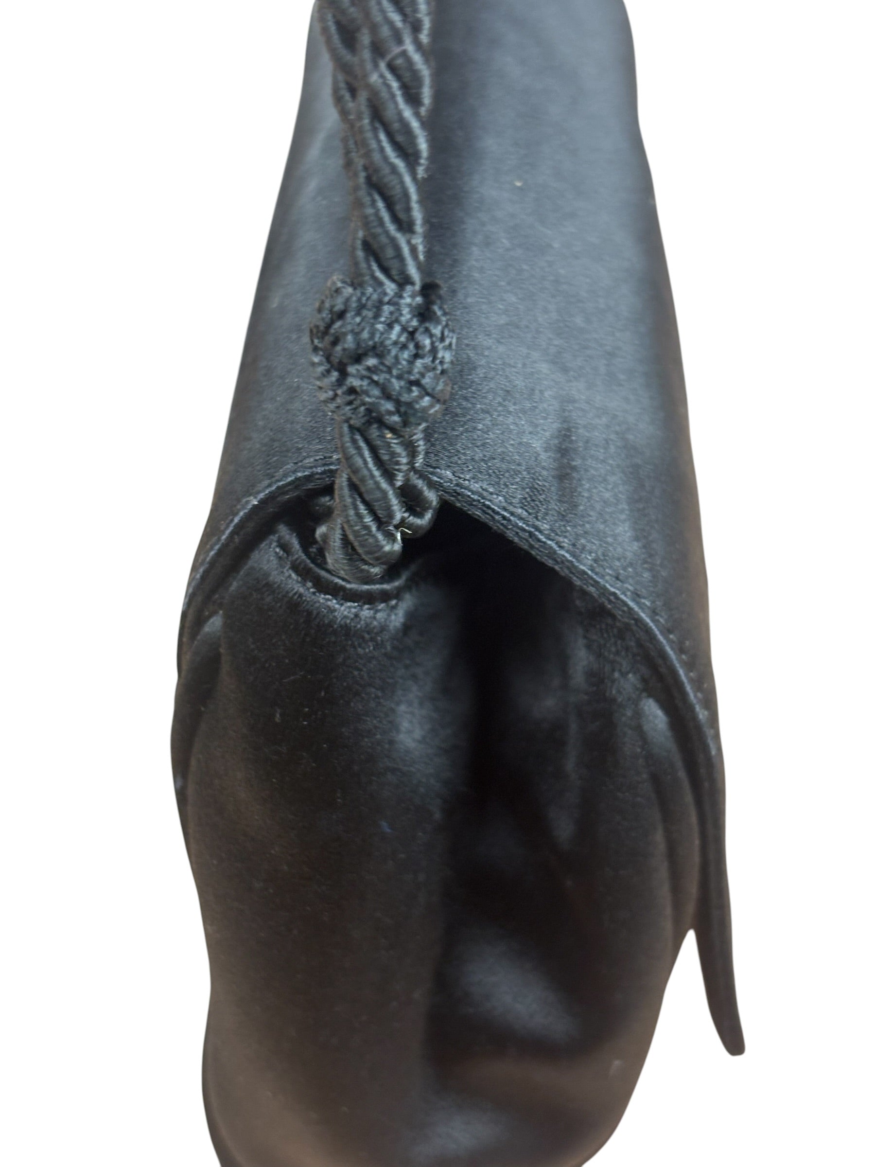 Prada Vintage Black Satin Mini Shoulder Bag