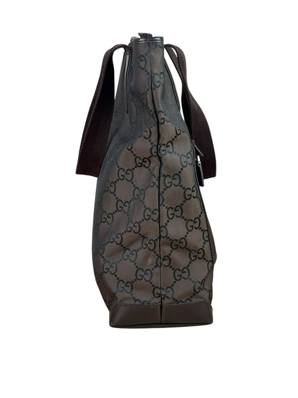 Gucci GG Nylon Tote Bag Brown Monogram Canvas